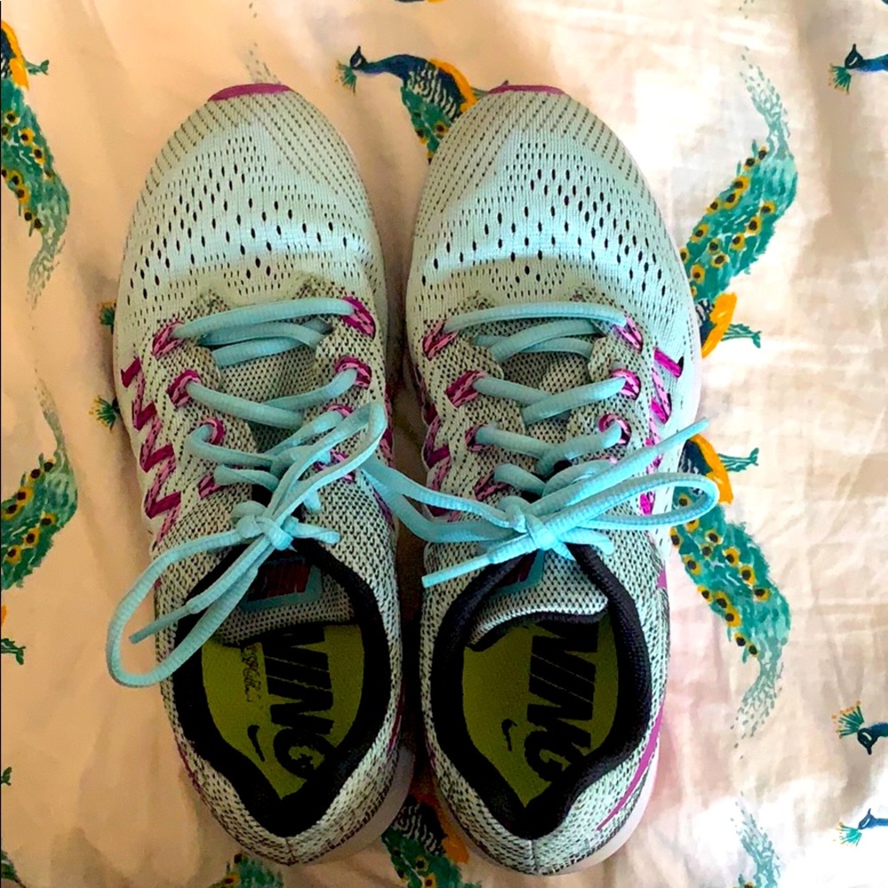 Mint Blue Nike Tennis Shoes